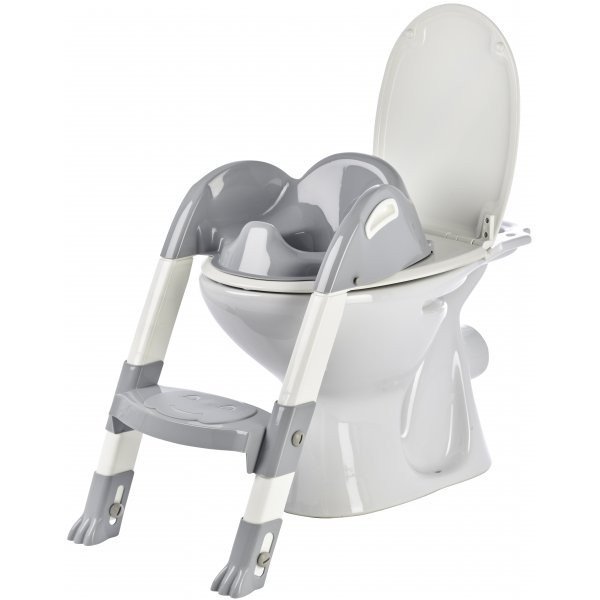 Reductor pentru toaleta cu scarita Kiddyloo Grey Charm – imaginea 2
