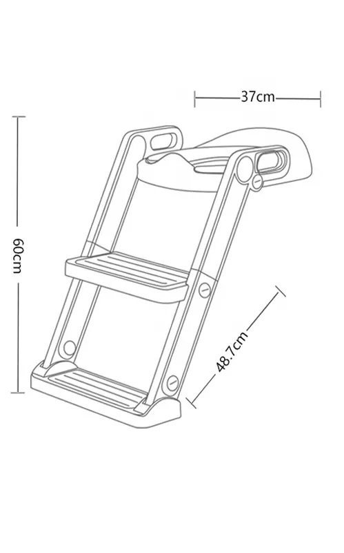 Reductor toaleta pentru copii Little Mom Potty Training White, pliabil, cu sezut moale din spuma PU, reglabil pe inaltime 5 nivele, manere ergonomice,pentru copii cu varsta pana la 7 ani, compatibilitate universala – imaginea 4
