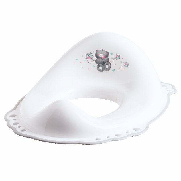 Reductor toaleta copii antiderapant Maltex Baby Bear Alb – imaginea 3