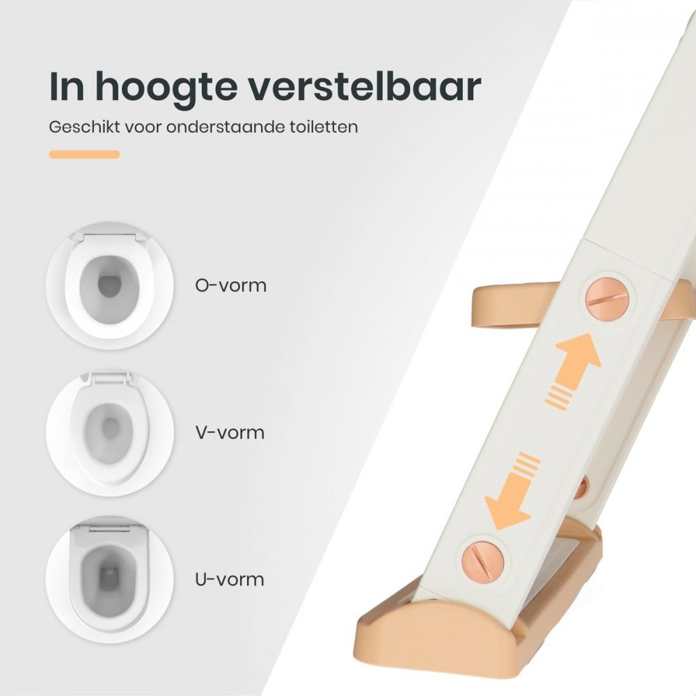 Reductor toaleta pentru copii Little Mom Potty Training White, pliabil, cu sezut moale din spuma PU, reglabil pe inaltime 5 nivele, manere ergonomice,pentru copii cu varsta pana la 7 ani, compatibilitate universala – imaginea 7
