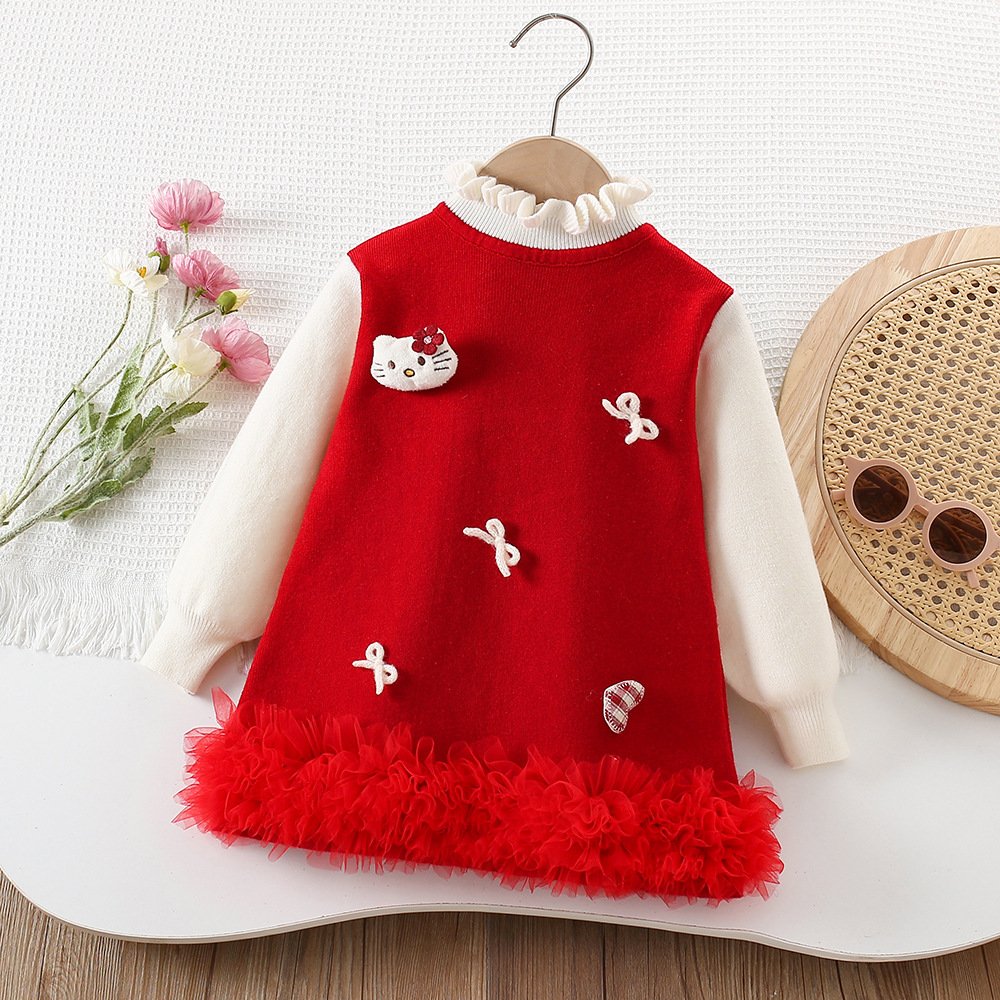 Rochie Rosie Fetite Hello Kitti – 4-5 ani – imaginea 2