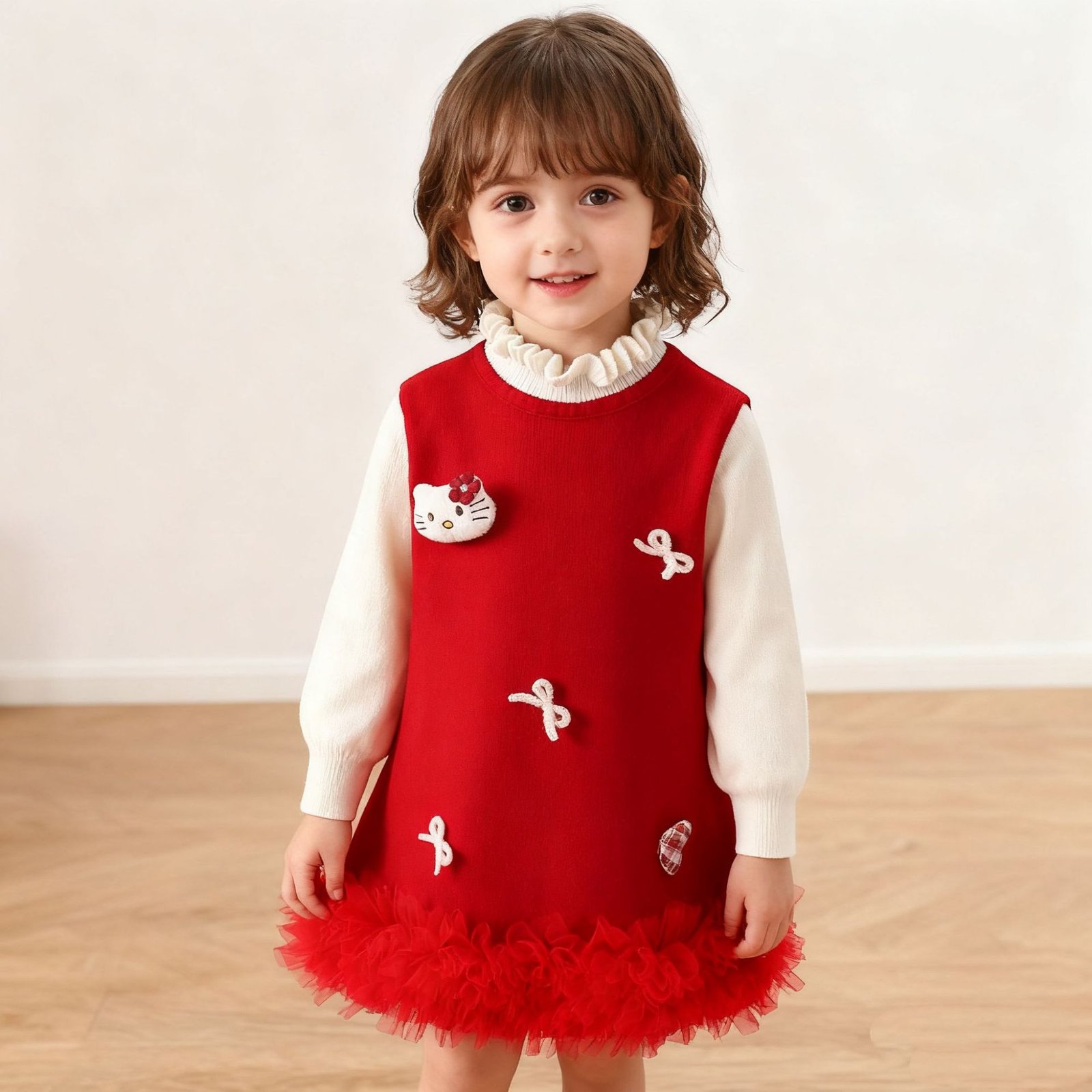 Rochie Rosie Fetite Hello Kitti – 4-5 ani