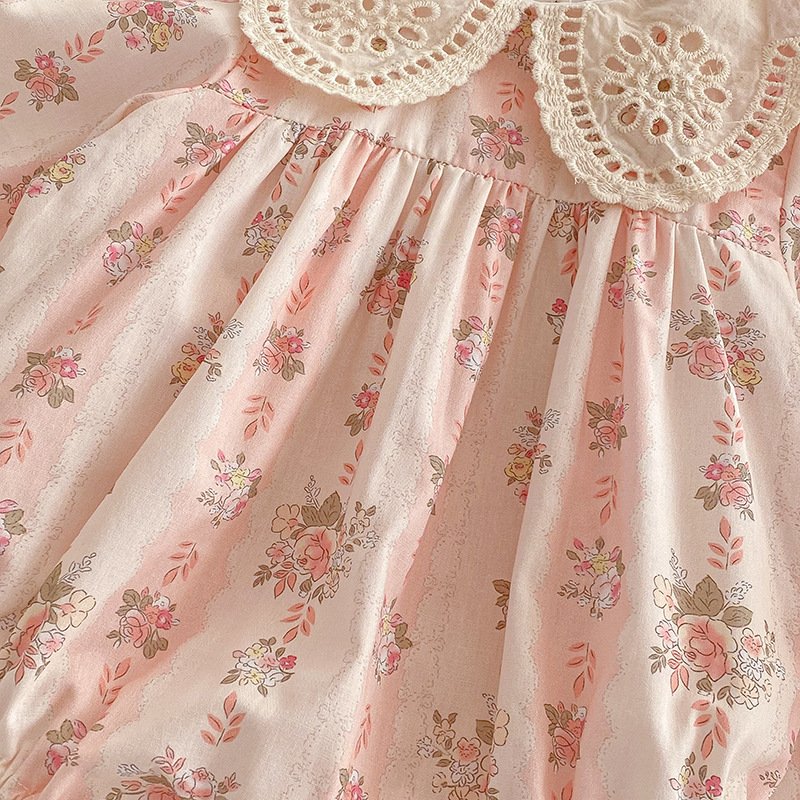 Rochie Roz Fetite cu Floricele Eliza – 18-24 luni – imaginea 2