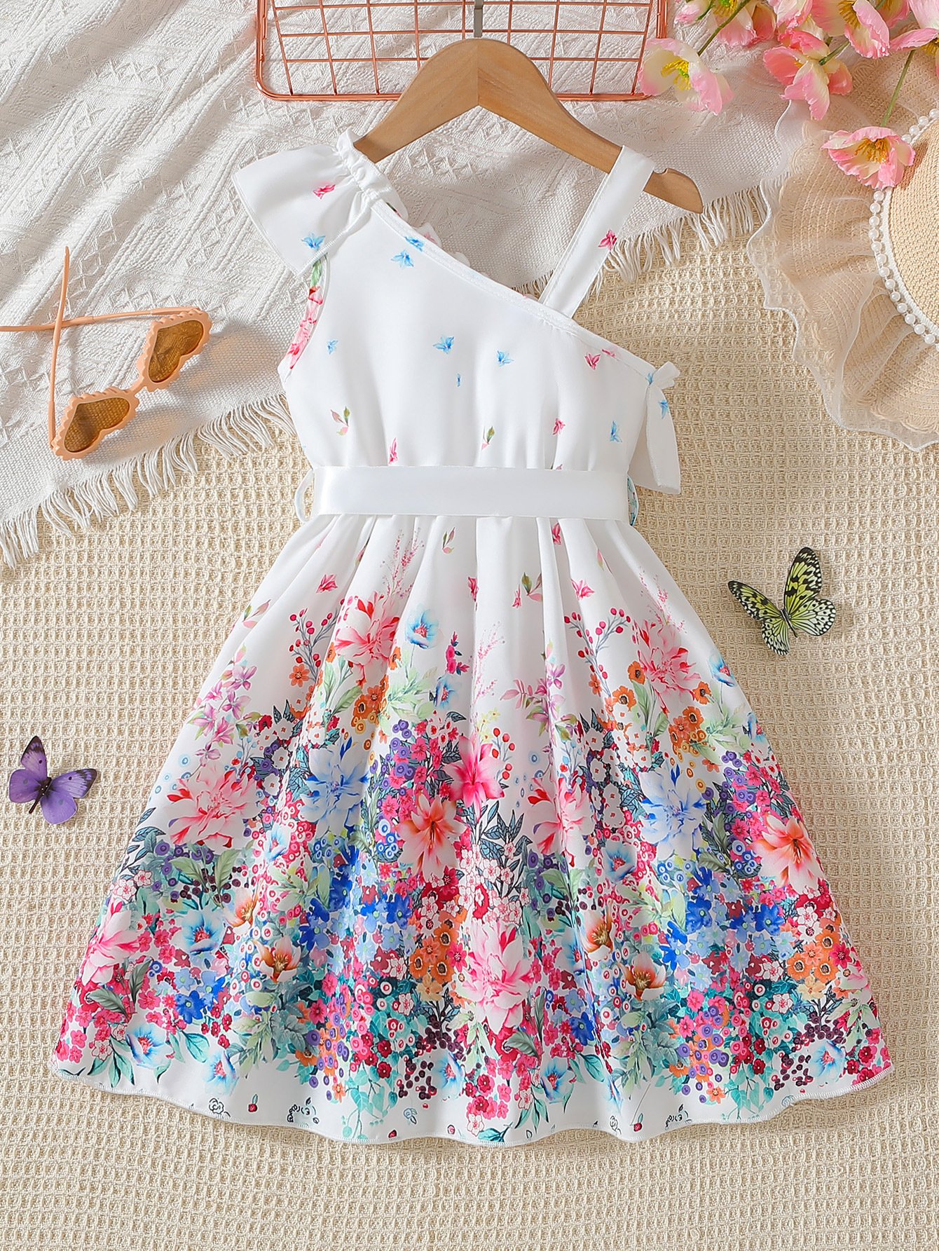 Rochiță Fetițe Roz Imprimeu Floral Maya – 4-5 ani – imaginea 2