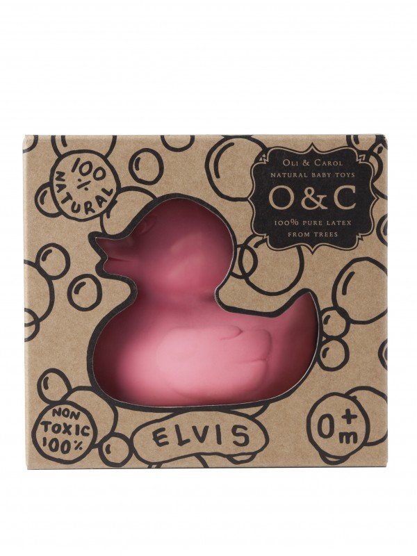 Jucarie pentru baie Ratusca Elvis roz – imaginea 2