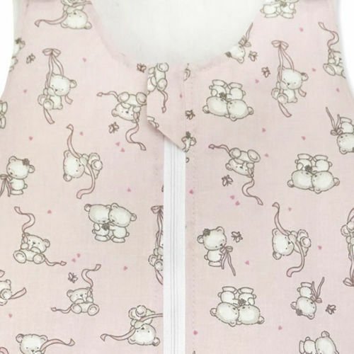 Sac de dormit primavara 0.8 tog Loving bear pink 60 cm