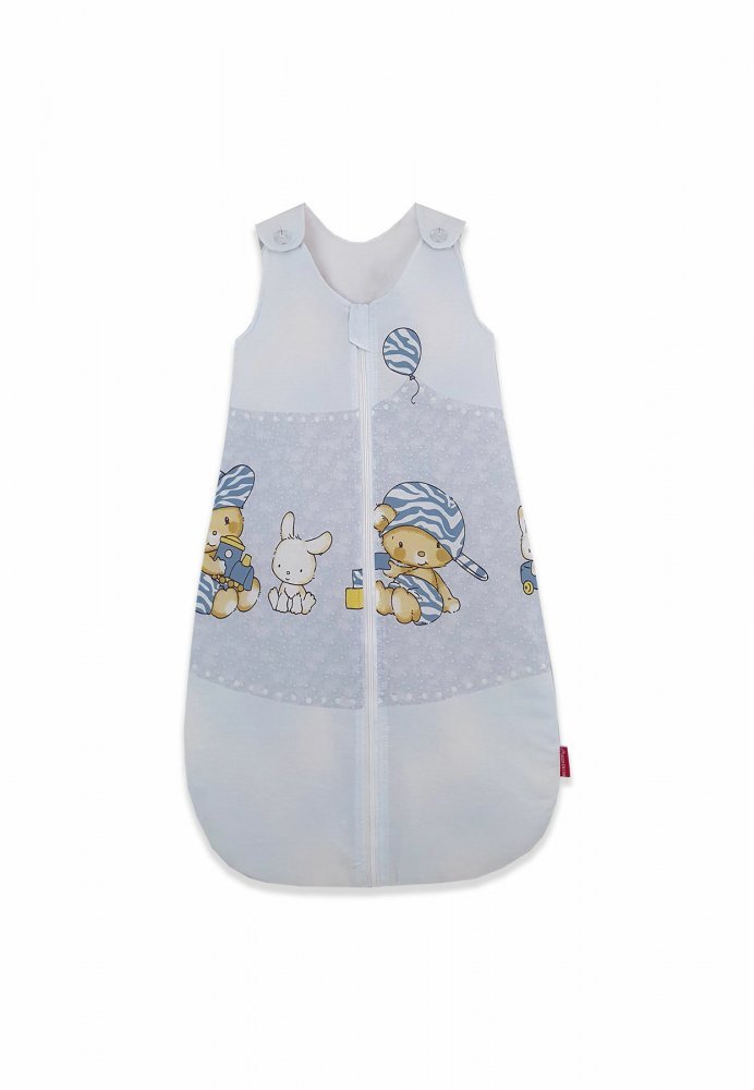 Sac de dormit copii 2.5 tog KidsDecor Hai la joaca albastru din bumbac 70 cm – imaginea 3