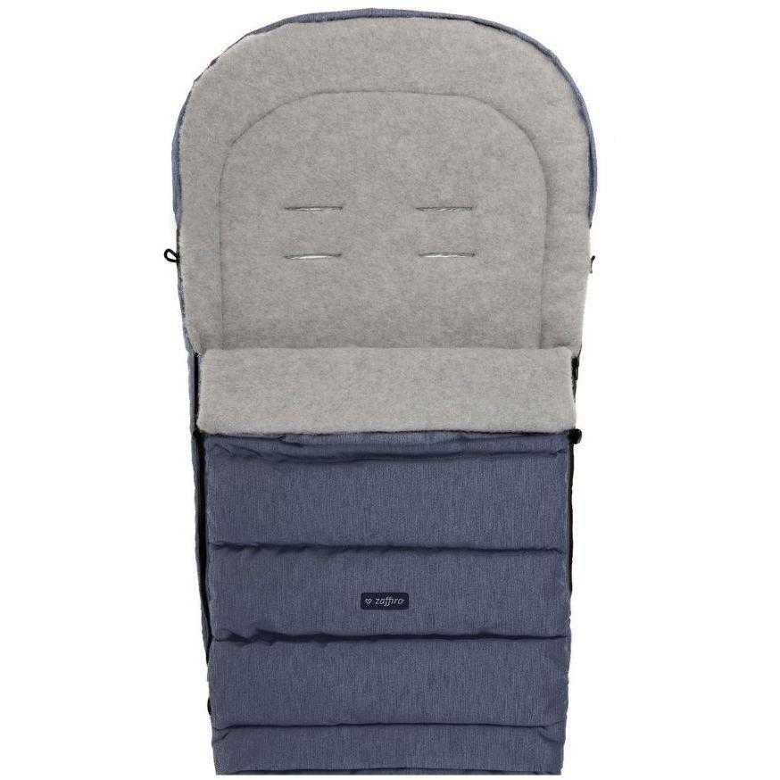 Sac de iarna pentru carucior si scaun auto iGrow 2.0 cu lana oaie premium melange Womar Zaffiro Navy – imaginea 2