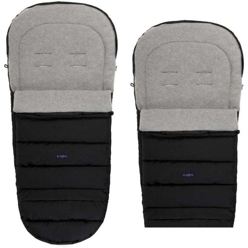 Sac de iarna pentru carucior si scaun auto iGrow 2.0 cu lana oaie premium melange Womar Zaffiro Negru – imaginea 2