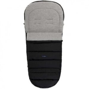 Sac de iarna pentru carucior si scaun auto iGrow 2.0 cu lana oaie premium melange Womar Zaffiro Negru