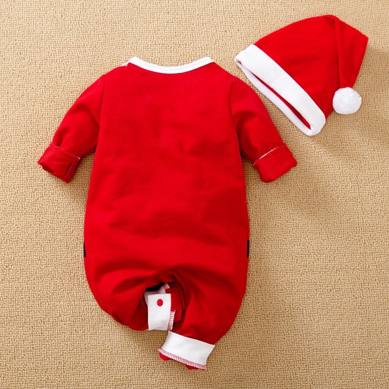 Salopeta Copii Rosie de Craciun Santa Claus – 12-18 luni – imaginea 2