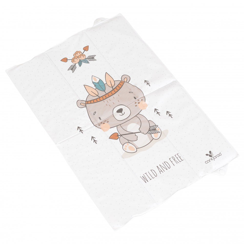 Saltea de infasat pliabila Cangaroo 60 x 40 cm Wild and free Bear – imaginea 3