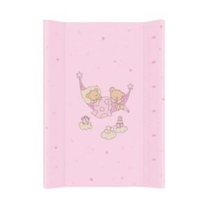 Saltea de infasat cu intaritura 70x50 cm ursuletii somnorosi roz
