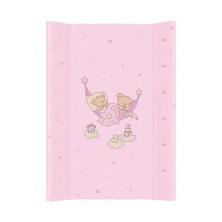 Saltea de infasat cu intaritura 70×50 cm ursuletii somnorosi roz