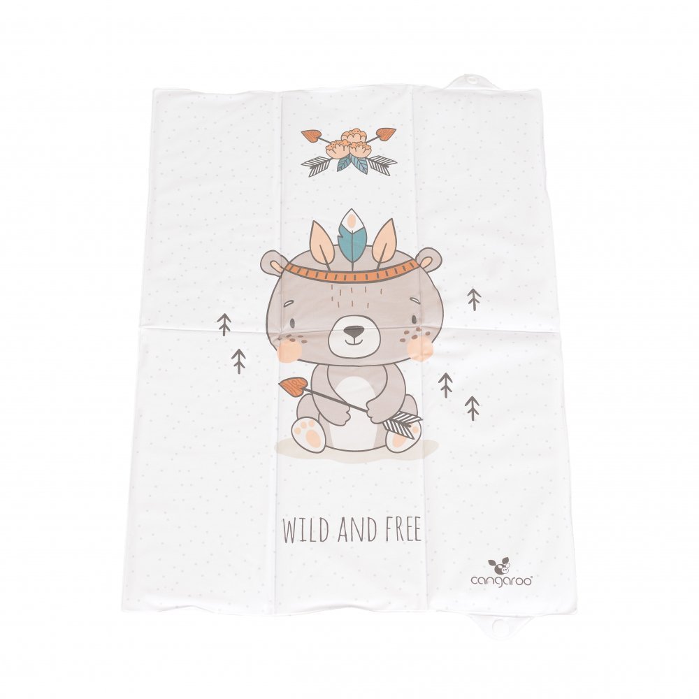 Saltea de infasat pliabila Cangaroo 60 x 40 cm Wild and free Bear – imaginea 5