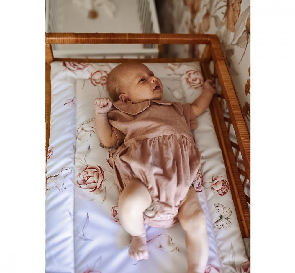 Saltea pentru masa de infasat bebe impermeabila fata dubla Boho by BabySteps – imaginea 2