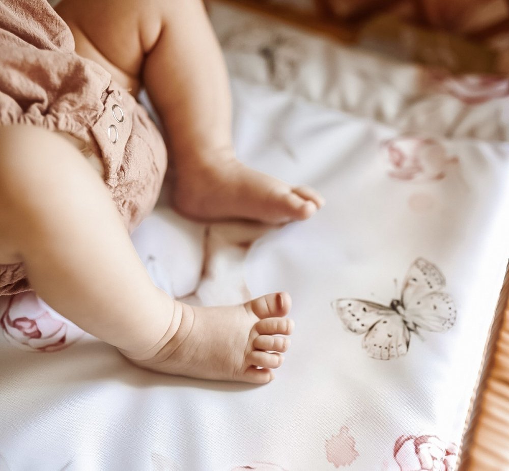 Saltea pentru masa de infasat bebe impermeabila fata dubla Boho by BabySteps – imaginea 4