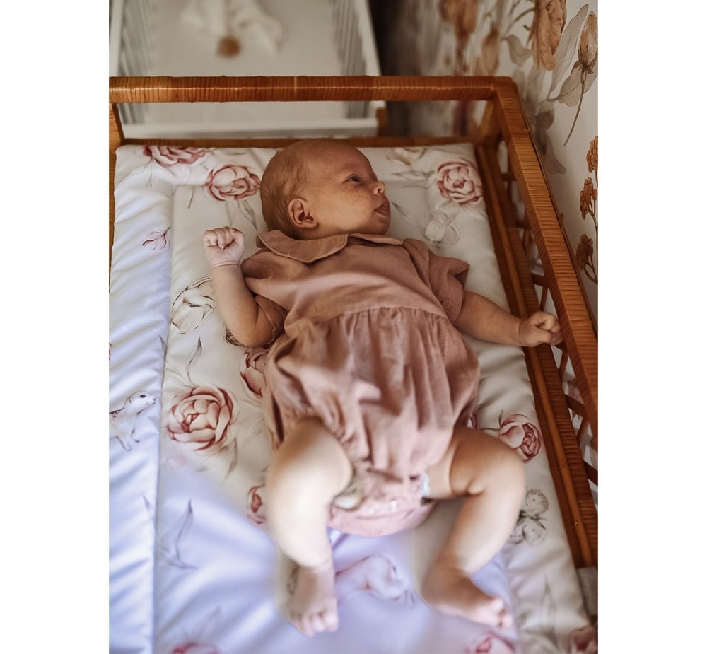 Saltea pentru masa de infasat bebe impermeabila fata dubla Boho by BabySteps – imaginea 6