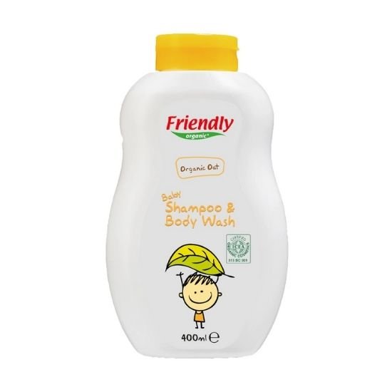 Sampon si gel de dus cu ovaz pentru bebe Friendly Organic 400 ml