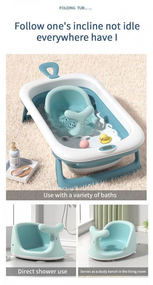 Scaun de baie pentru bebelusi Little Mom Green Whale, antiderapant cu 150 orificii de aerisire, baza stabila cu 4 ventuze si maner de sustinere integrat, dimensiune 38 cm x 30 cm x 21 cm – imaginea 8