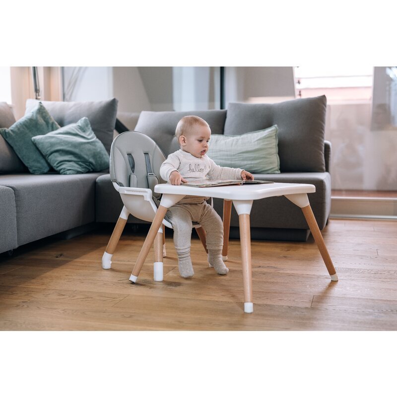 Scaun de masa FreeON Eos Grey 3 in 1 multifunctional, cu tavita reglabila si detasabila, conform cu standardul european de securitate – imaginea 5