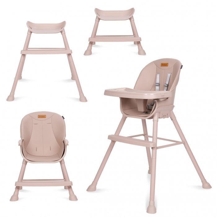 Scaun de masa 4 in 1 Kidwell Eatan Pink – imaginea 2