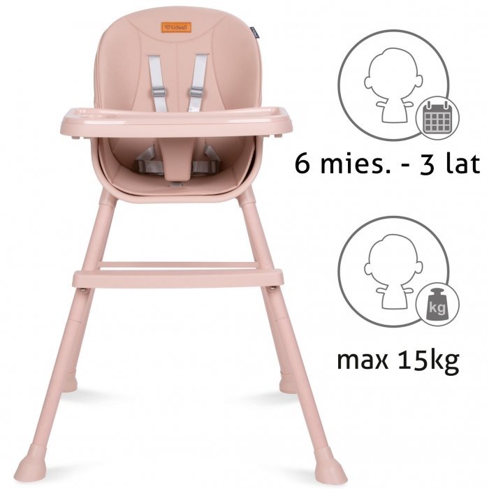 Scaun de masa 4 in 1 Kidwell Eatan Pink – imaginea 3