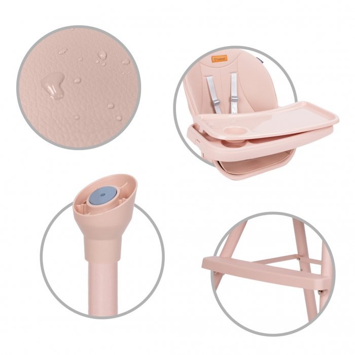 Scaun de masa 4 in 1 Kidwell Eatan Pink – imaginea 5