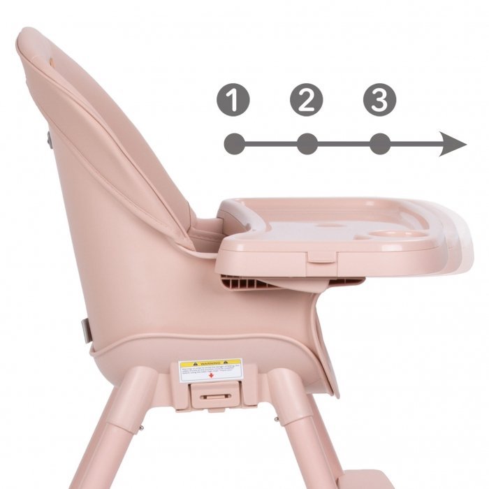Scaun de masa 4 in 1 Kidwell Eatan Pink – imaginea 6