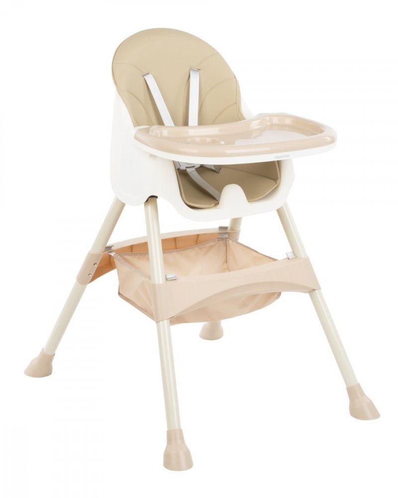 Scaun de masa KikkaBoo 2 in 1 cu picioare pliabile Brie Beige – imaginea 8