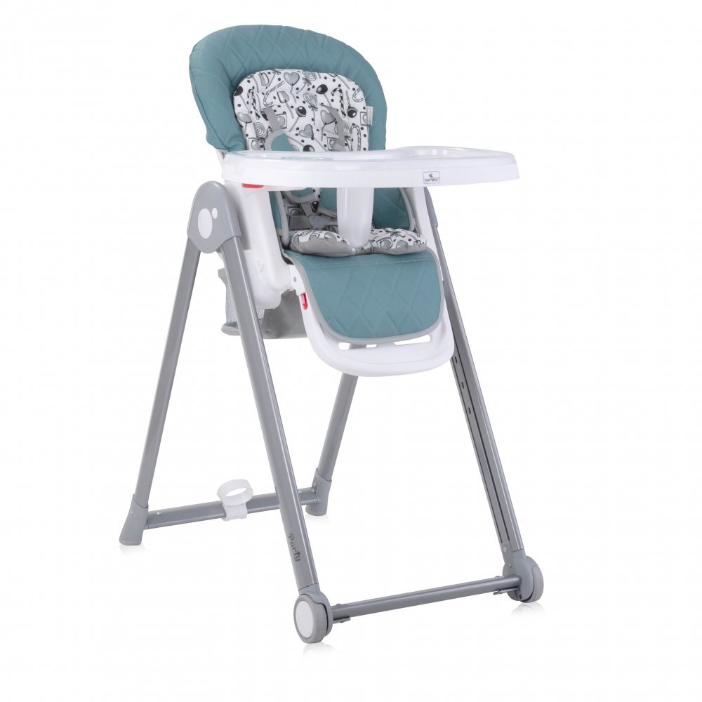 Scaun de masa Party reglabil cadru din aluminiu Arctic Blue Leather – imaginea 2