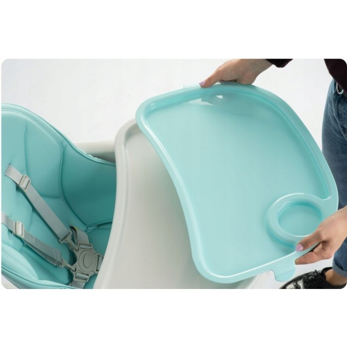Scaun de masa cu roti Ricokids Tugo turcoaz – imaginea 4
