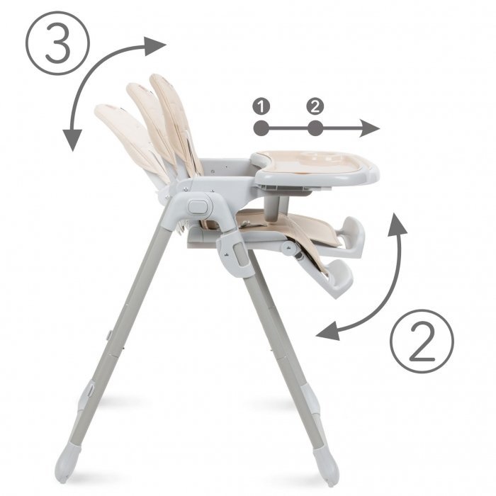 Scaun de masa multifunctional Kidwell Beno Beige – imaginea 3