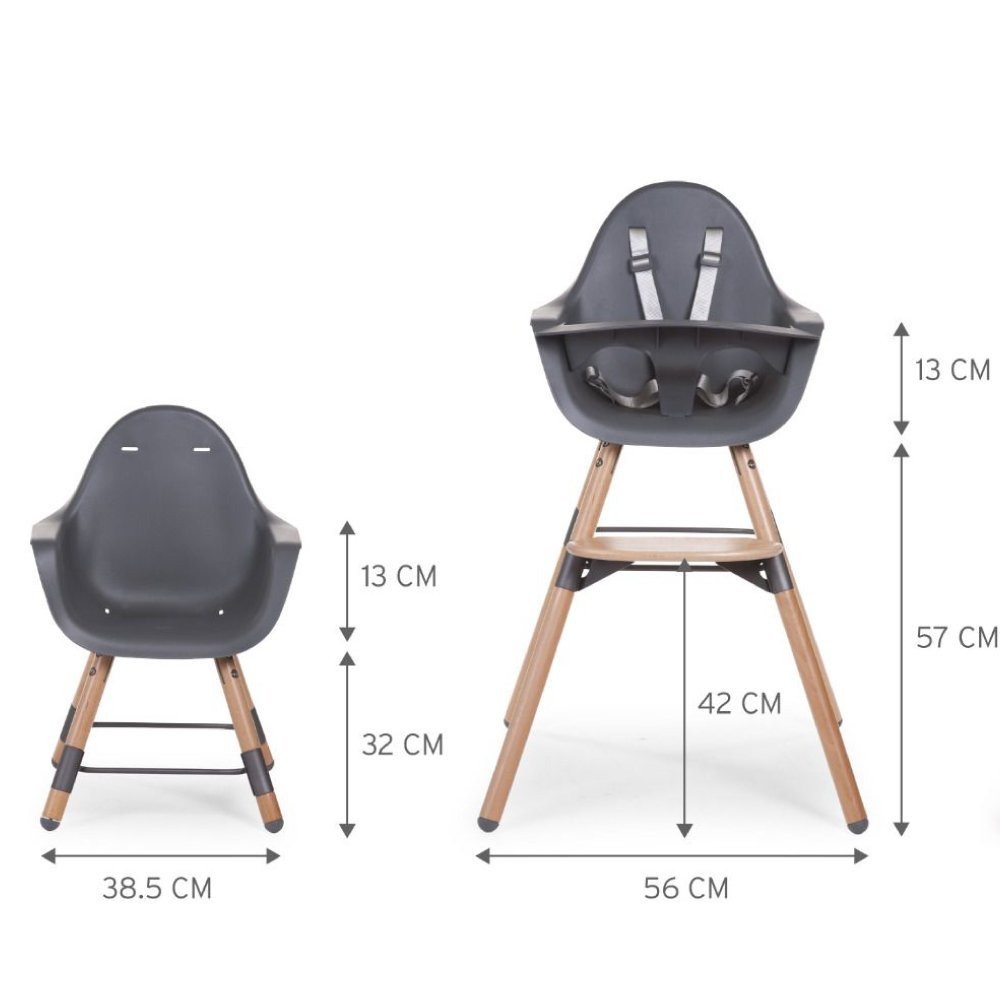 Scaun de masa reglabil in inaltime Childhome Evolu 2 NucNegru – imaginea 5