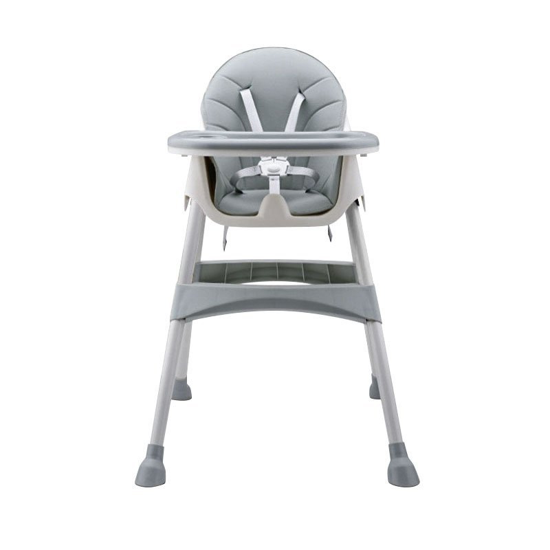 Scaun de masa pentru copii Little Mom Dinner Grey transformabil, cu tavita dubla ajustabila si detasabila, cu suport pentru picioare si centura in 5 puncte, dimensiune 62 x 77 x 92 cm – imaginea 6