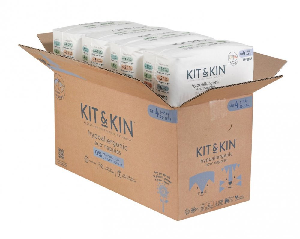 Scutece Hipoalergenice Eco KitKin 128 buc Marimea 4 – imaginea 2