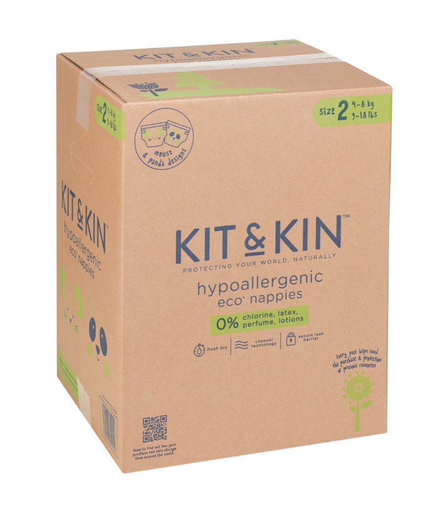 Scutece Hipoalergenice Eco KitKin 152 buc Marimea 2
