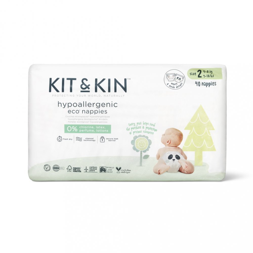 Scutece hipoalergenice Eco KitKin marimea 2, 4-8 kg 38 buc – imaginea 6