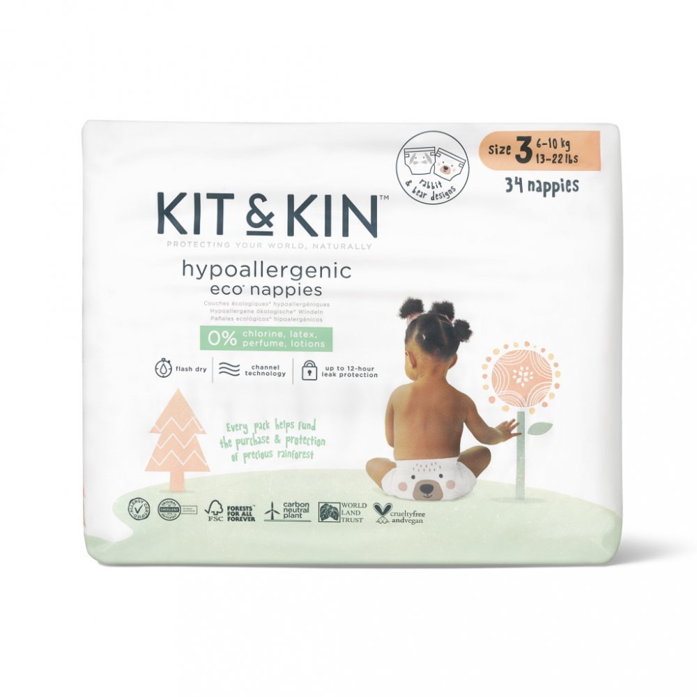 Scutece hipoalergenice Eco KitKin marimea 3, 6-10 kg 32 buc – imaginea 6