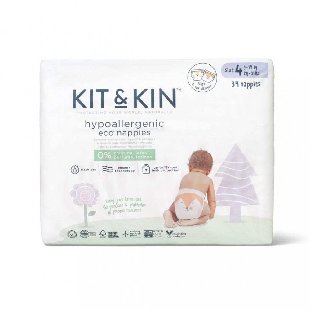 Scutece Hipoalergenice Eco KitKin 128 buc Marimea 4 – imaginea 4
