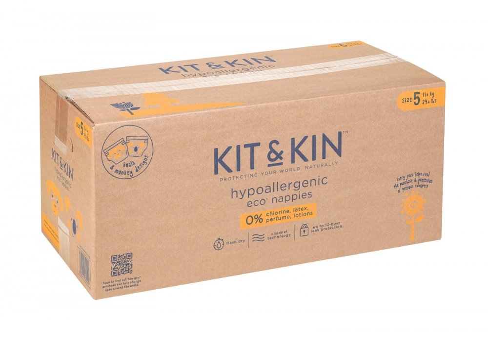 Scutece Hipoalergenice Eco KitKin 112 buc Marimea 5