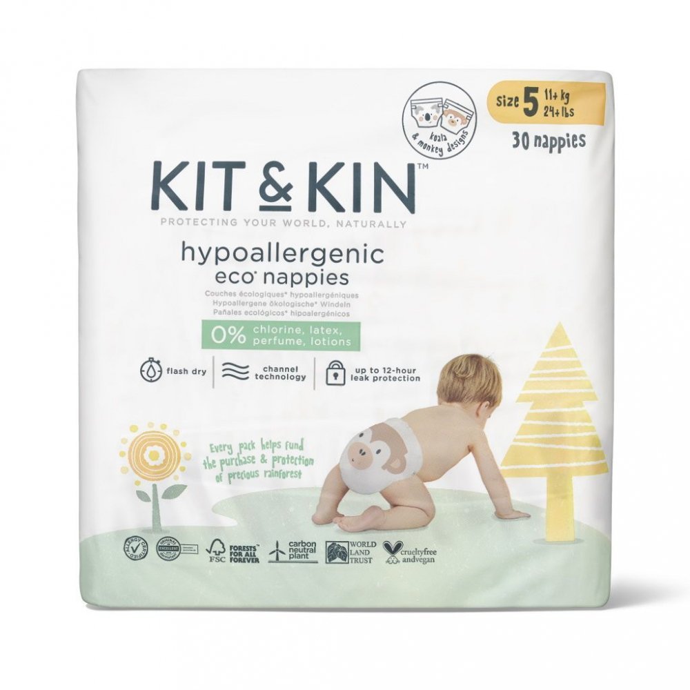 Scutece Hipoalergenice Eco KitKin 112 buc Marimea 5 – imaginea 2