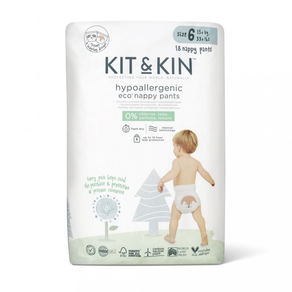 Scutece Hipoalergenice Eco KitKin Pull Up 108 buc Marimea 6 – imaginea 2