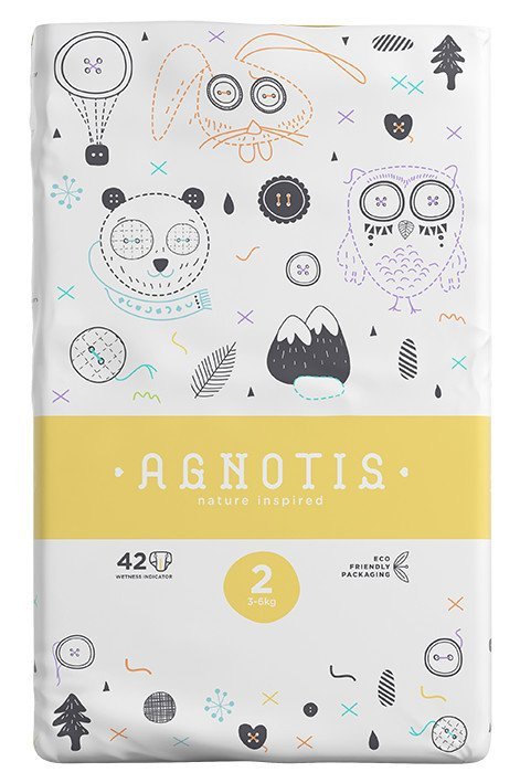Scutece hipoalergenice Agnotis marimea nr 2 3-6 kg 42 bucati – imaginea 6