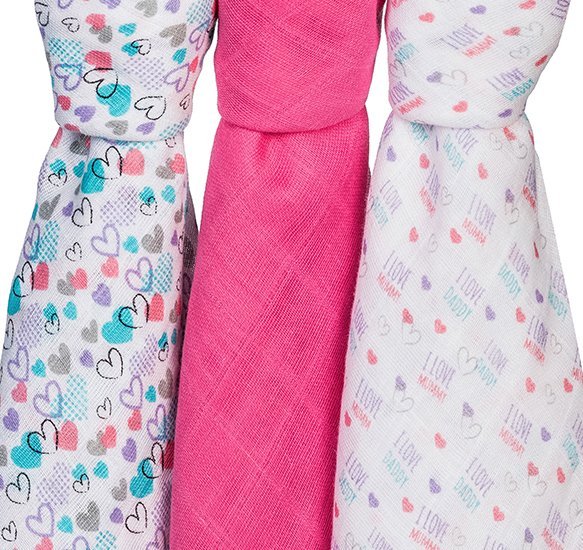 Set 3 scutece din muselina super soft Babyono 34802 din bumbac 70×70 cm