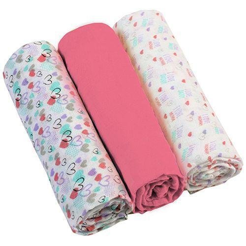 Set 3 scutece din muselina super soft Babyono 34802 din bumbac 70×70 cm – imaginea 2