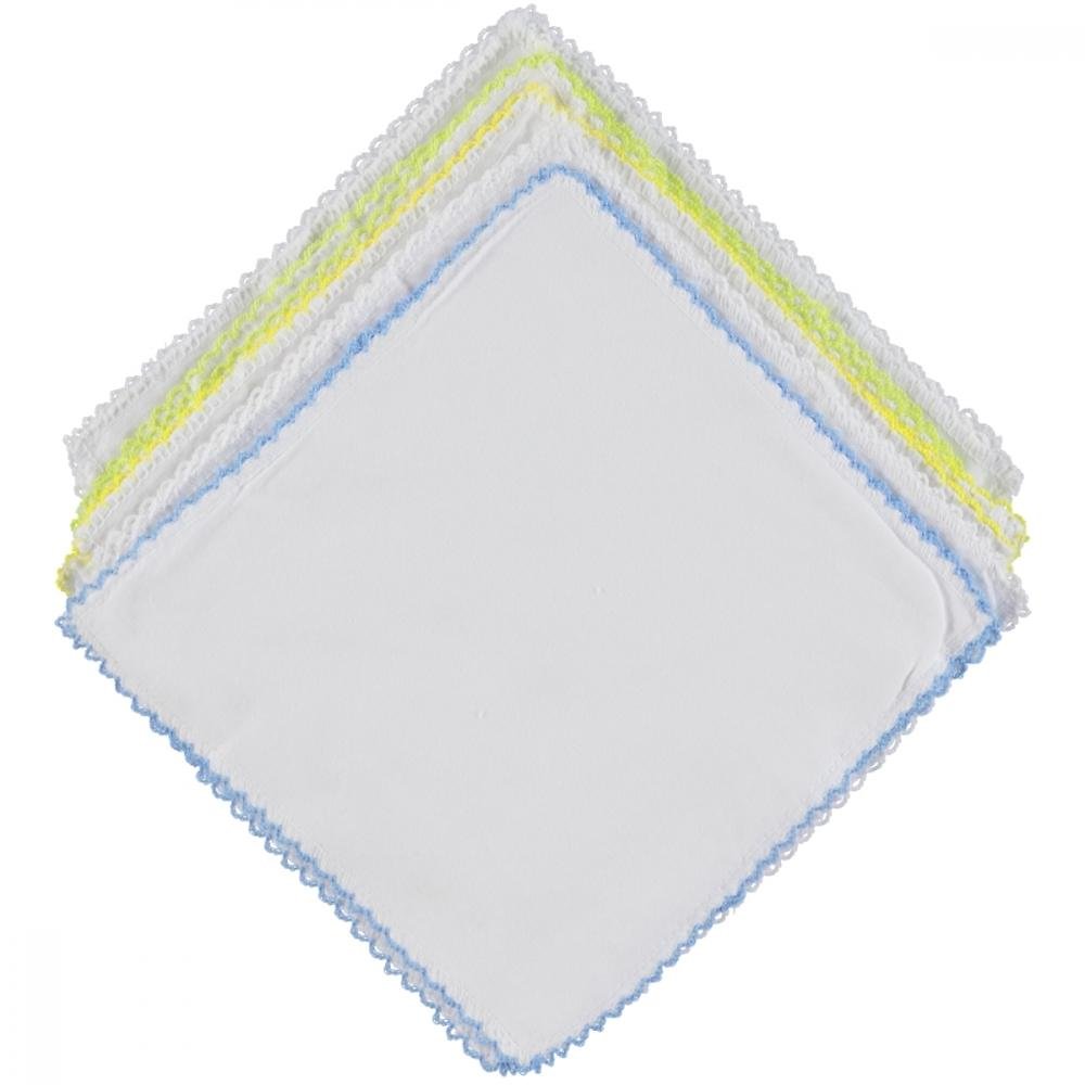 Set 10 batistute din bumbac pentru copii 20×20 cm White