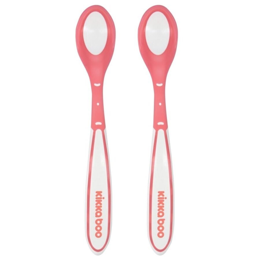 Set 2 lingurite cu senzor de temperatura KikkaBoo Boo Pink – imaginea 2