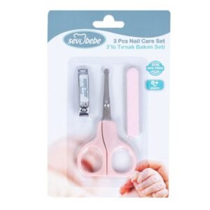 Set 3 accesorii ingrijire unghii Sevibebe roz