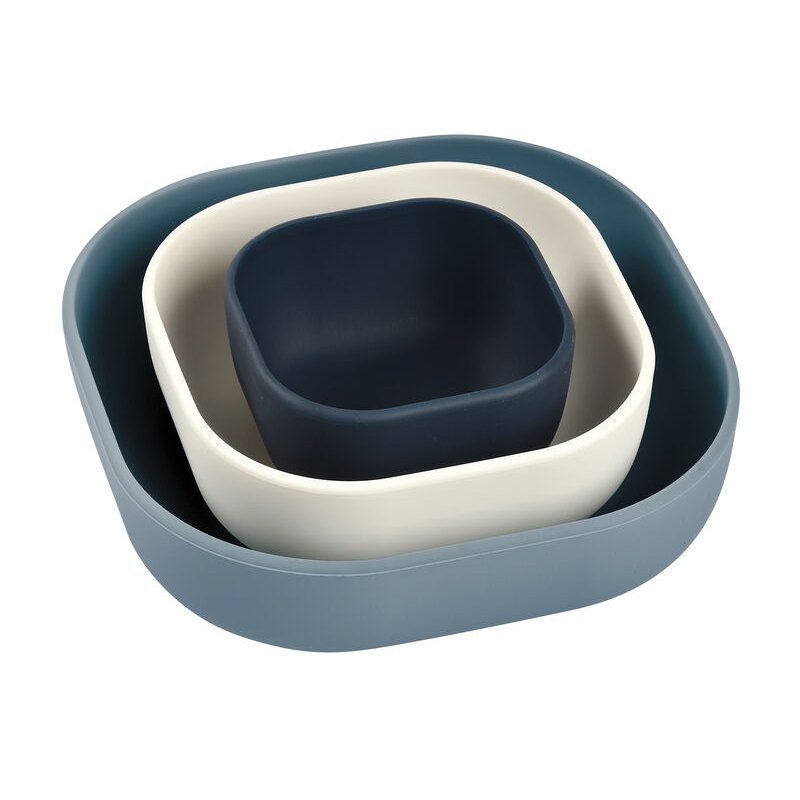 Set 3 boluri din silicon Beaba Night blue – imaginea 3